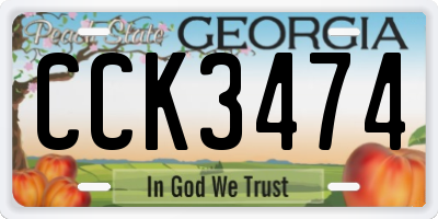 GA license plate CCK3474