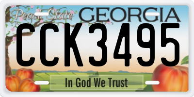 GA license plate CCK3495