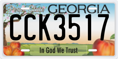 GA license plate CCK3517