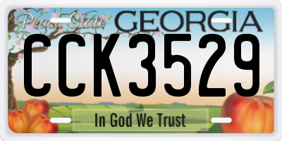 GA license plate CCK3529