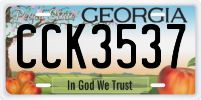 GA license plate CCK3537