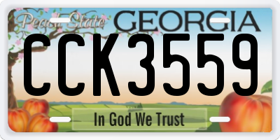 GA license plate CCK3559