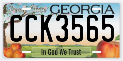 GA license plate CCK3565