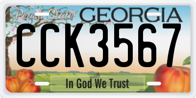 GA license plate CCK3567