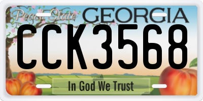 GA license plate CCK3568
