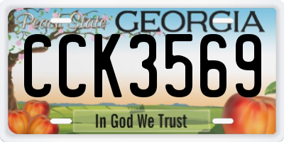GA license plate CCK3569