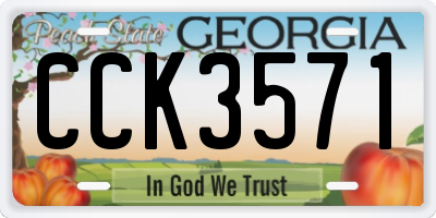 GA license plate CCK3571