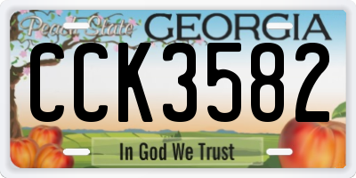 GA license plate CCK3582