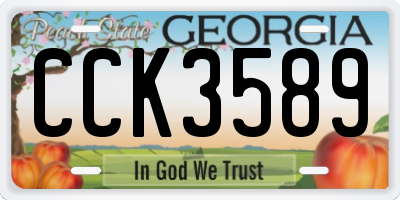 GA license plate CCK3589