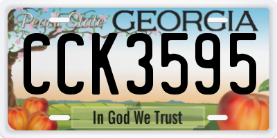 GA license plate CCK3595