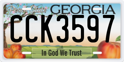 GA license plate CCK3597