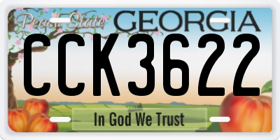 GA license plate CCK3622