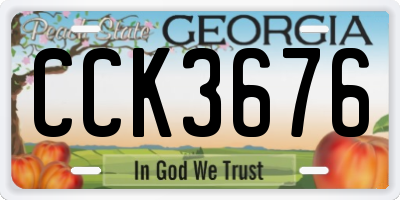 GA license plate CCK3676