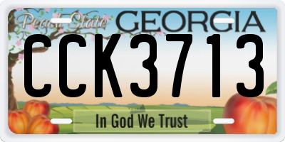 GA license plate CCK3713