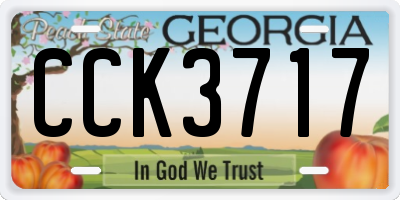 GA license plate CCK3717