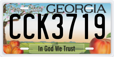 GA license plate CCK3719