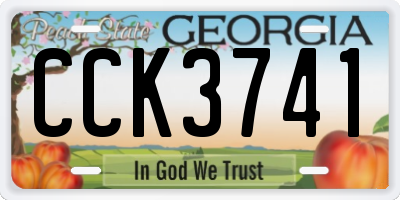 GA license plate CCK3741