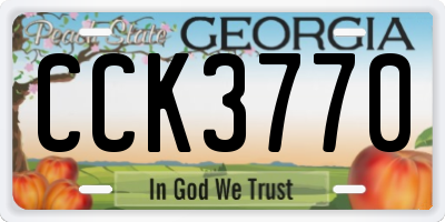 GA license plate CCK3770