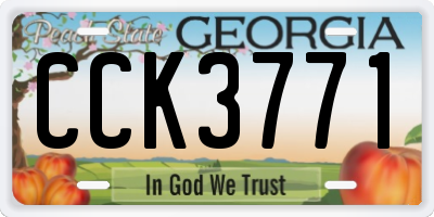 GA license plate CCK3771