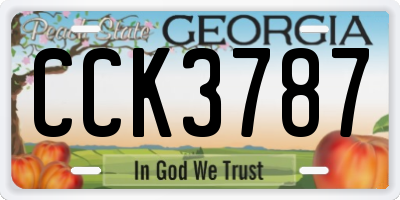 GA license plate CCK3787