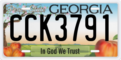 GA license plate CCK3791