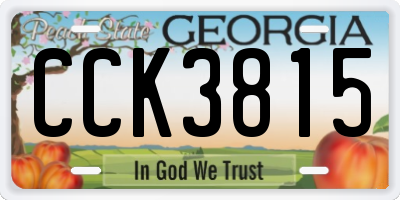GA license plate CCK3815