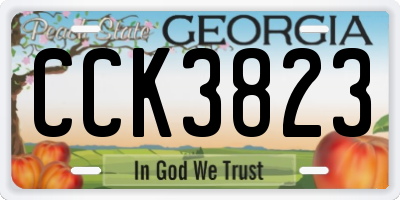 GA license plate CCK3823
