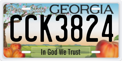 GA license plate CCK3824