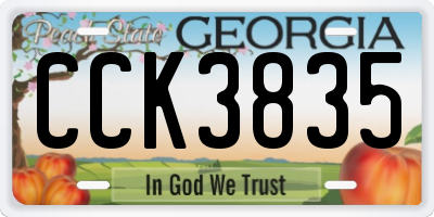 GA license plate CCK3835