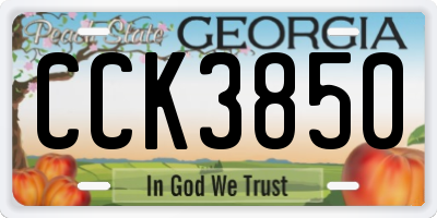 GA license plate CCK3850