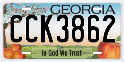 GA license plate CCK3862