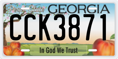 GA license plate CCK3871