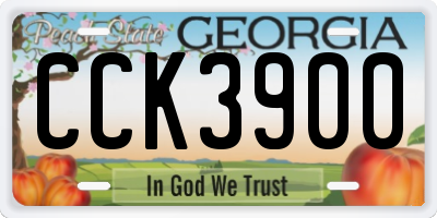 GA license plate CCK3900