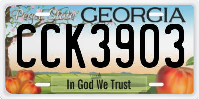GA license plate CCK3903