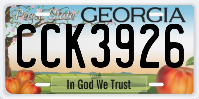 GA license plate CCK3926