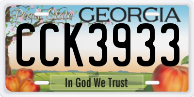 GA license plate CCK3933