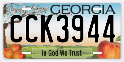 GA license plate CCK3944