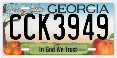 GA license plate CCK3949