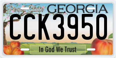 GA license plate CCK3950
