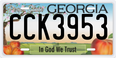 GA license plate CCK3953