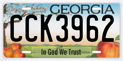 GA license plate CCK3962