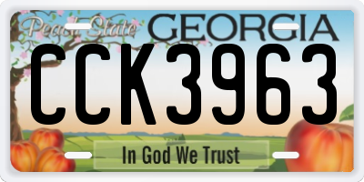 GA license plate CCK3963