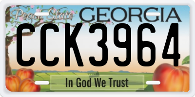 GA license plate CCK3964