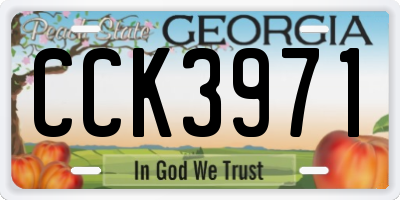 GA license plate CCK3971