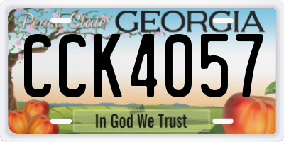 GA license plate CCK4057