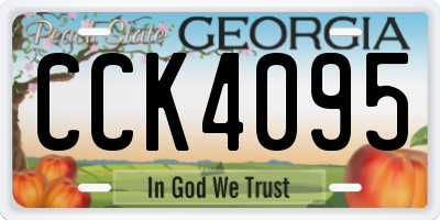 GA license plate CCK4095
