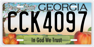 GA license plate CCK4097