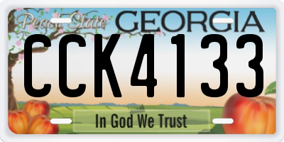 GA license plate CCK4133