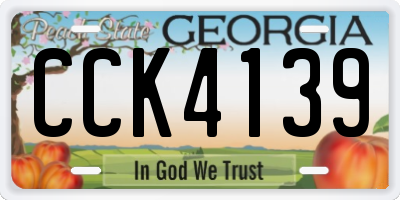 GA license plate CCK4139