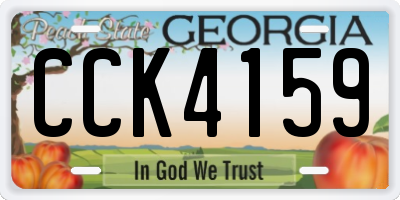 GA license plate CCK4159
